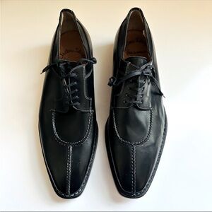 NWT $950 Nordstrom Santoni Men's Black Leather Shoes